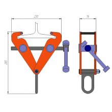 Захват для закрепления и подъёма двутавровых балок 2НК2