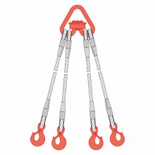 Строп канатный четырёхветвевой (4СК) заплетённый