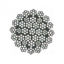 Нераскручивающийся стальной канат со стальным сердечником 245-прядевый