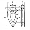 Коуши для стальных тросов по стандарту ИСО 2262 (размеры)